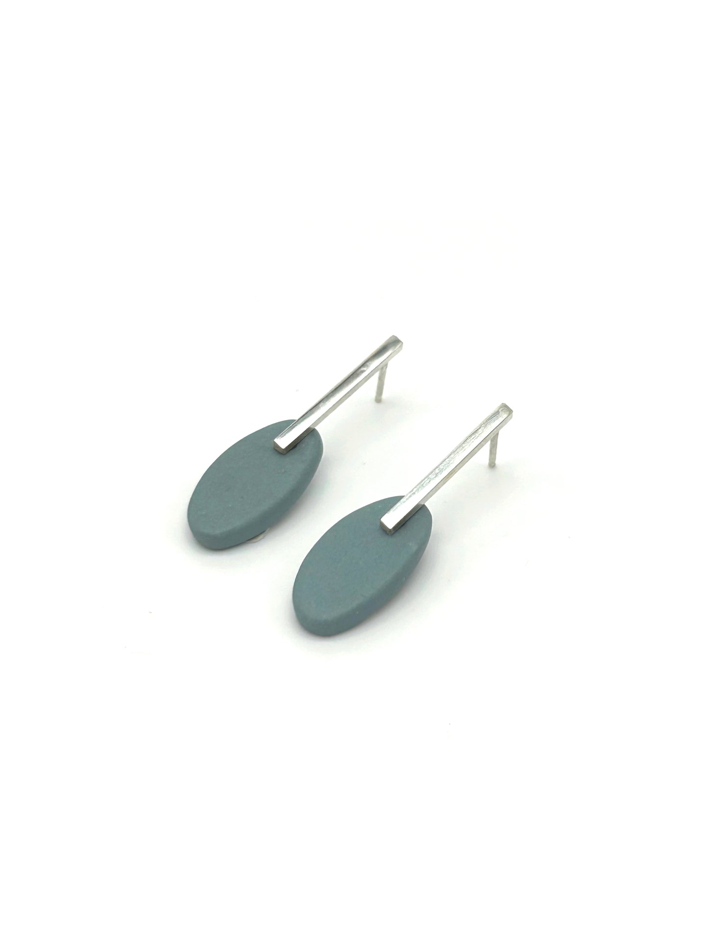 Oval and Bar Earrings