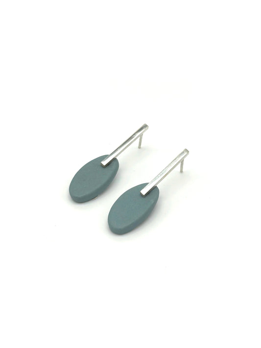 Oval and Bar Earrings